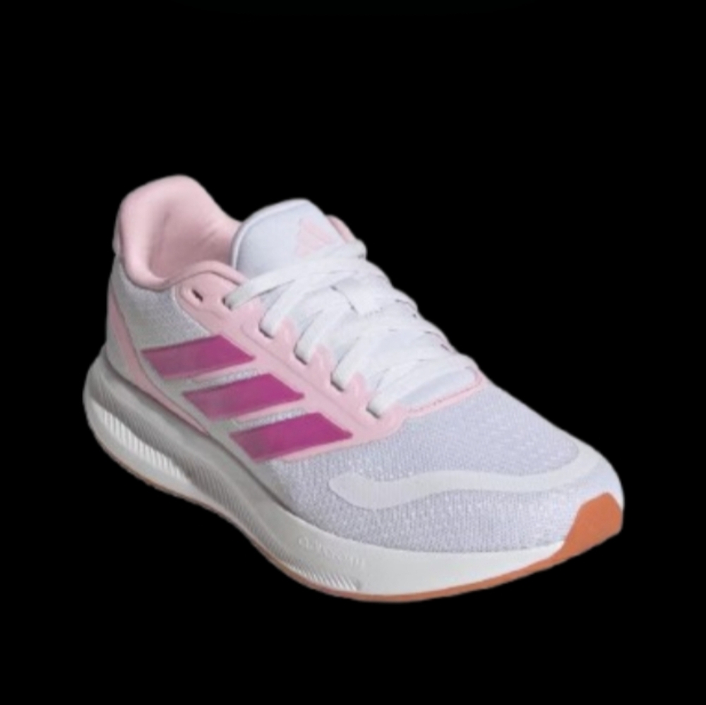 Adidas Runfalcon Running Womens Size 7/Kids 6 White Pink Gum Brown